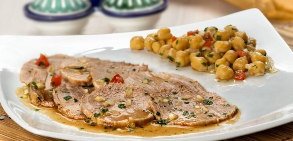 Posta Branca com Grão de Bico